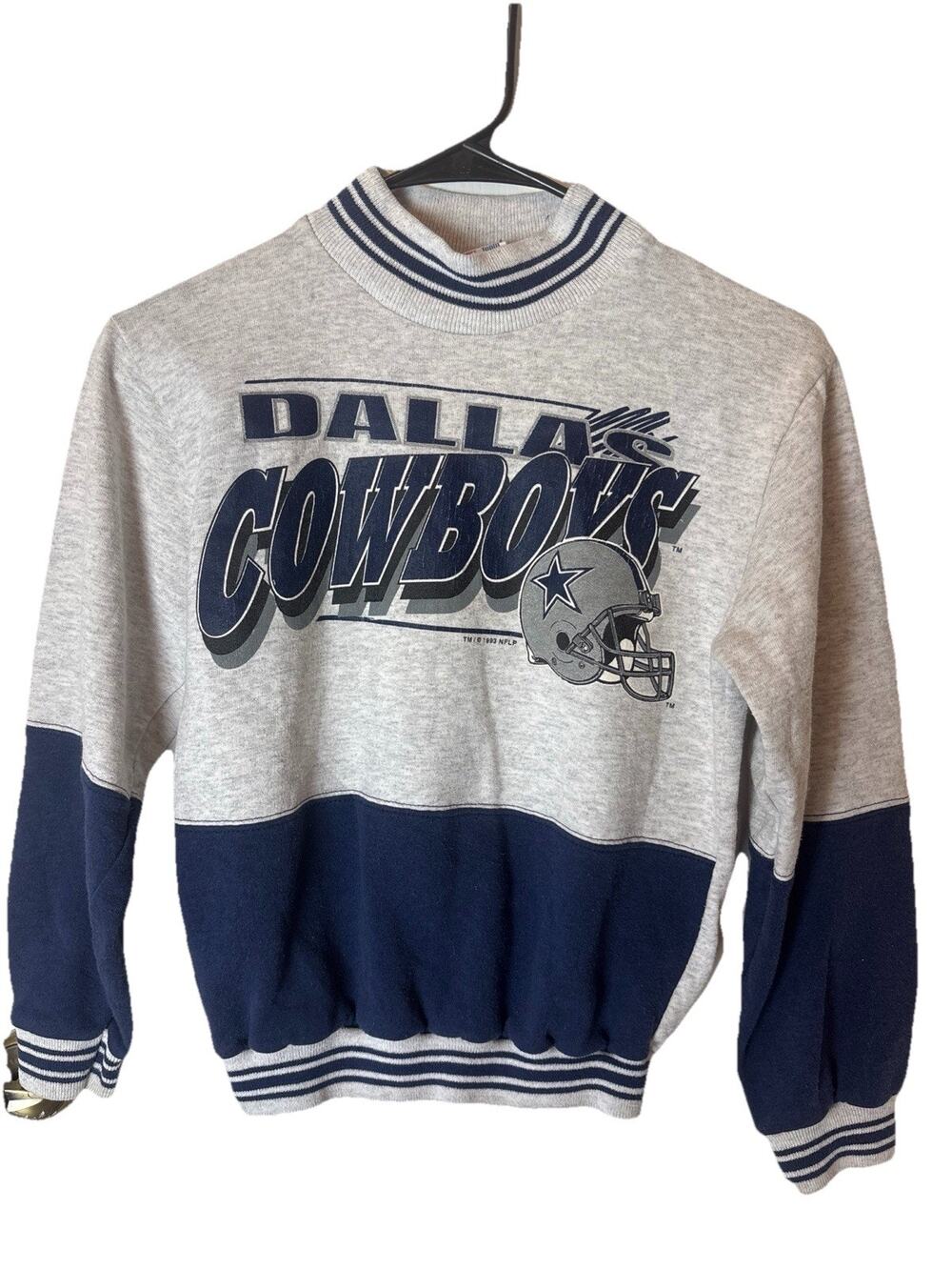 Vtg 93 Dallas Cowboys Sweatshirt Y M 10/12 U.S.A Paper Tag America’s Team NFL